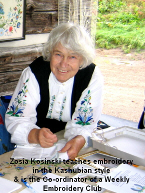 Zosia Kosinski teaches embroidery 
in the Kashubian style 
& is the Co-ordinator of a Weekly 
Embroidery Club