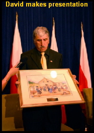 David makes presentation